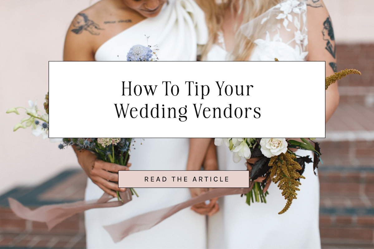 How To Tip Your Wedding Vendors